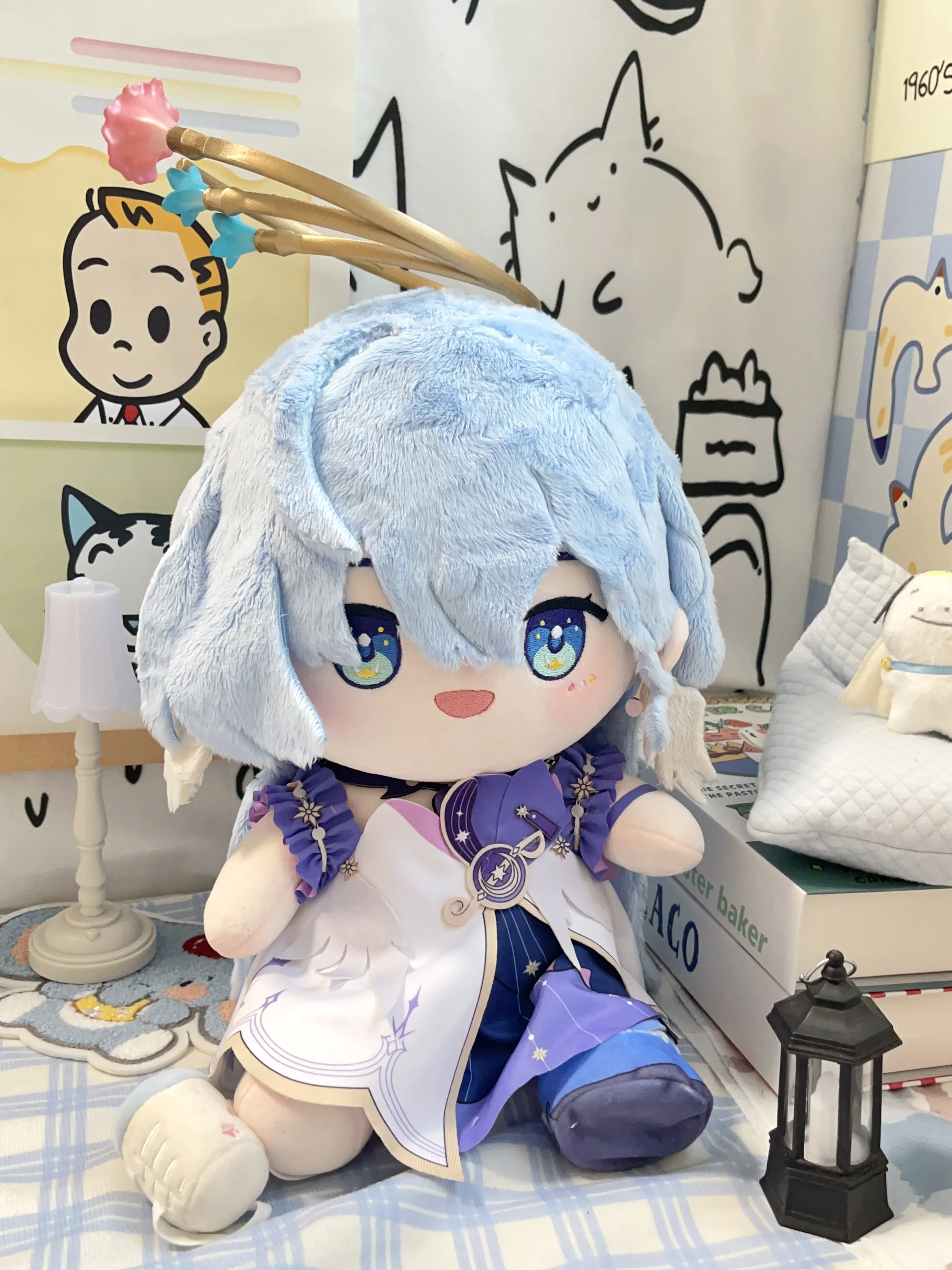 Game Honkai: Star Rail Robin Plush Stuffed Cotton Doll Body Dress Up Toys Sitting Posture Figures Pillow Cartoon 30CM Gift