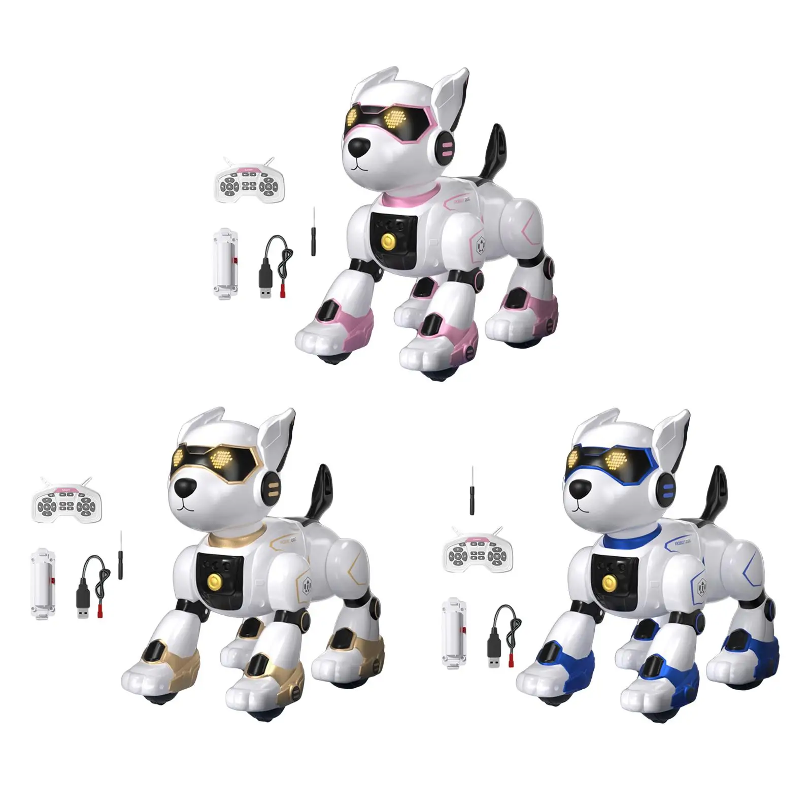 Robot Dog Toy para crianças, interativo, programável, crianças, meninos