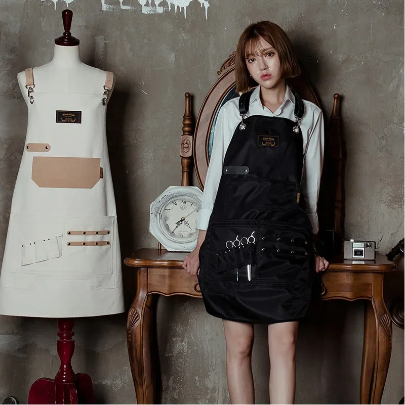 New Waterproof Barber Shop Restaurant Baking Beauty Salon Painting House Kitchen Accessories Cleaning Tools Uniform Pocket Apron