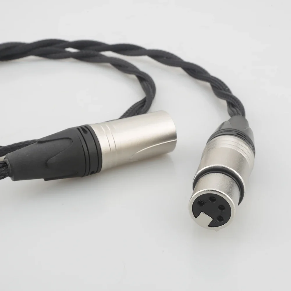 Audiocrast 4-Pin XLR (Balance) Male to 4-Pin XLR (Balance) Female Extension Cable, Headphone Extension Cable, Audio Cable Jack