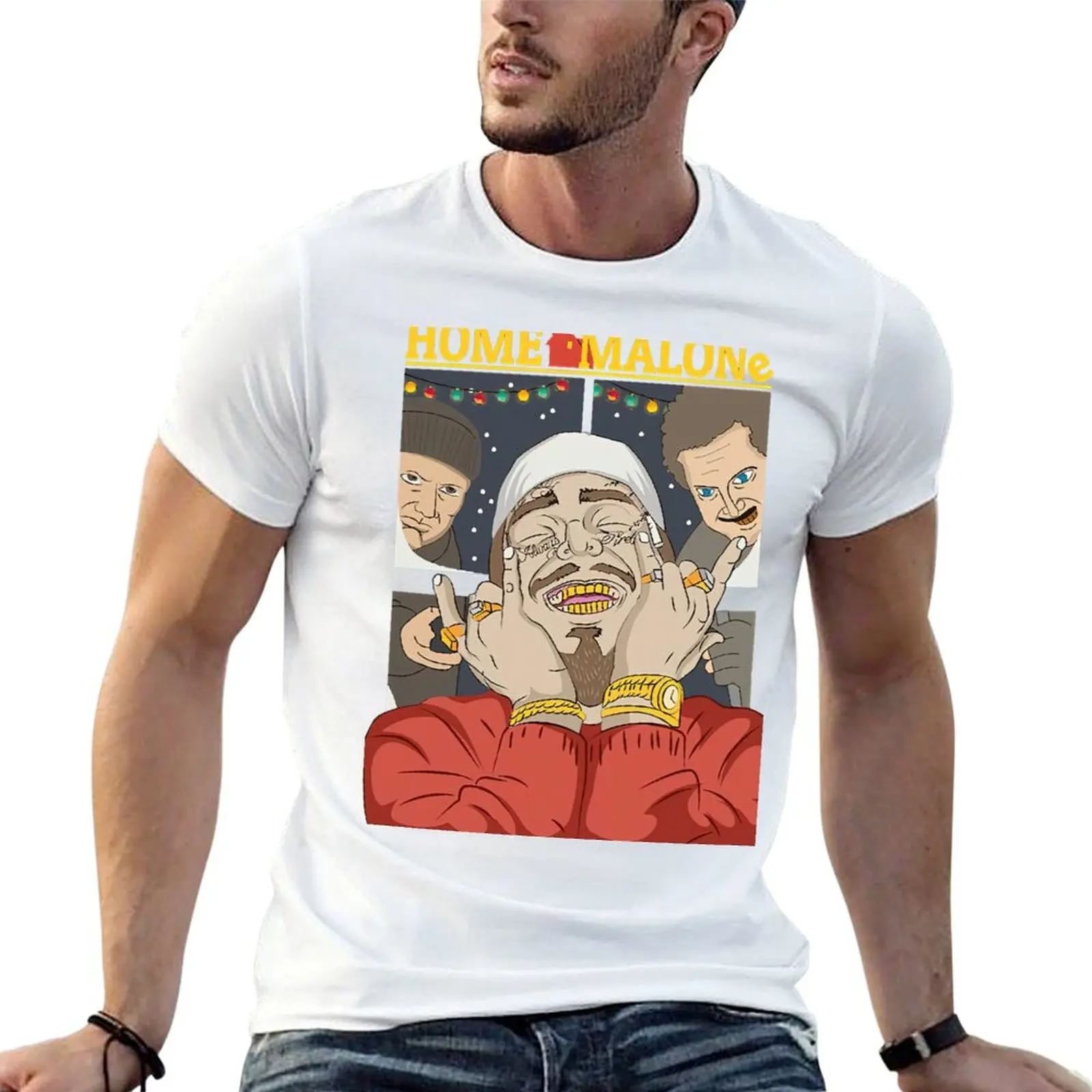 Home Malone Funny Home Alone Christmas Movie Unisex T-Shirt Comfort Stretch Tee Shirt