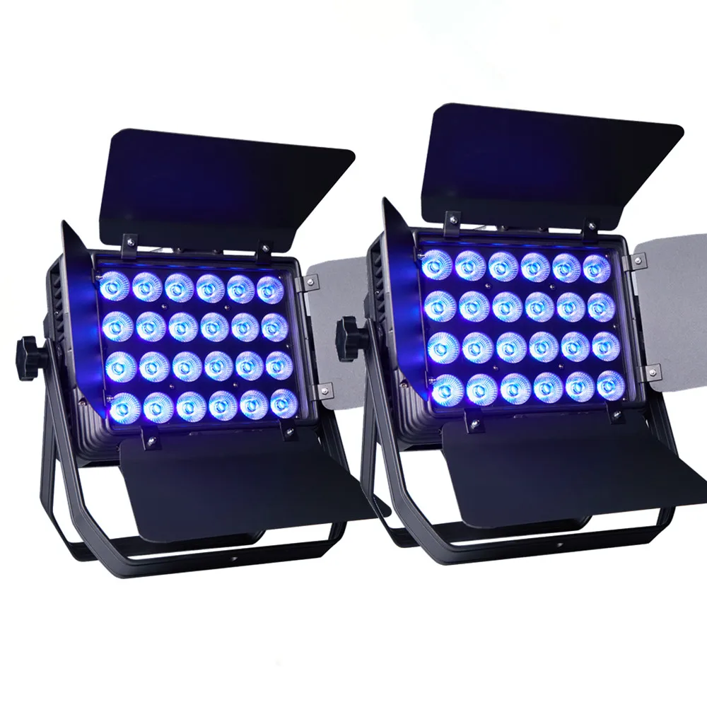 led wall wash flood light com portas de celeiro wateproorf disco decoracao rgbwa uv 6in efeitos de palco 24x18w ip65 pcs 01