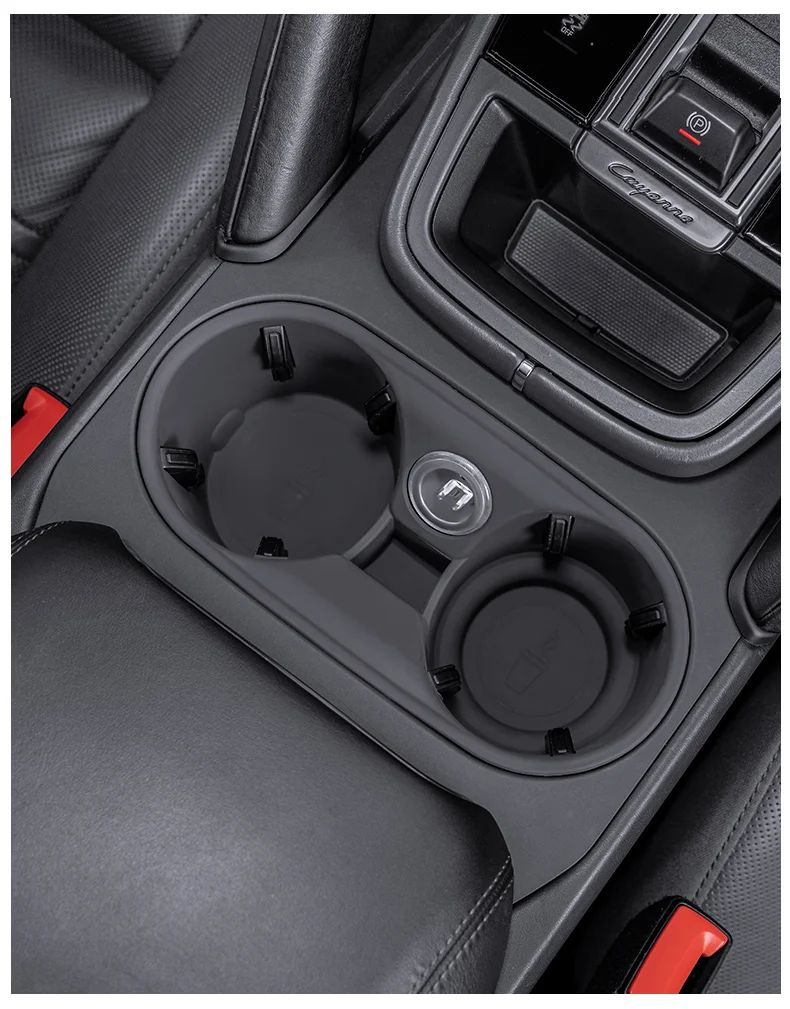 Silikon Auto Tasse Halter Für Porsche Cayenne Macan Center Konsole Flasche Halter Einsatz Anti Slip Trinken Organizer Auto Zubehör – Detail 15