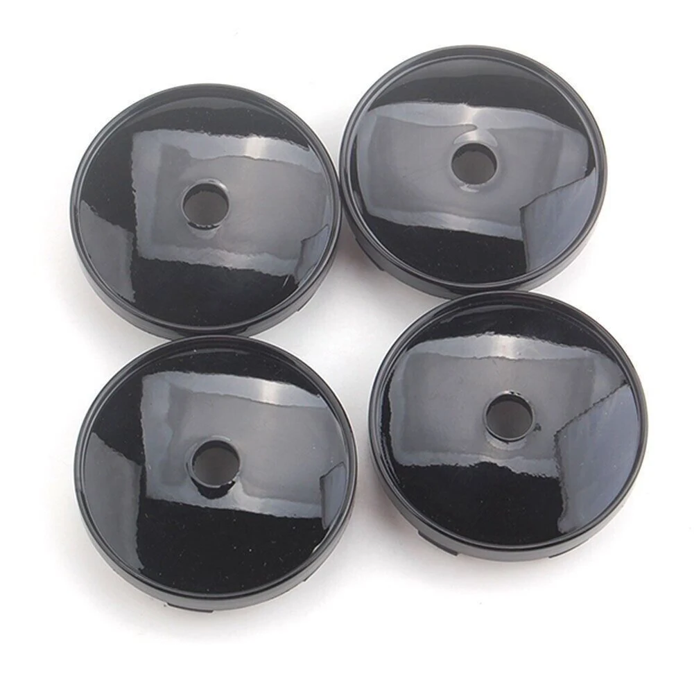 4Pcs 60mm Black Wheel Center Cap ABS Plastic Hub Cover With 56mm Inner Badge Fit For Most Cars Wheels Tires Accessories