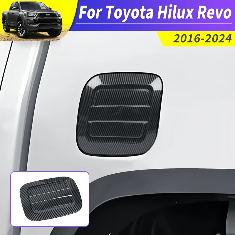 

For Toyota Hilux Revo 2016-2024 Pickup Truck Fuel Tank Cap Cover Trim ABS Material Installation Exterior Accessory 1pcs Stick-on