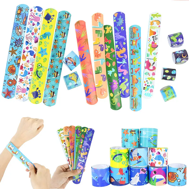 

Mermaid Clap Circle Toys Cartoon Animals Slap Bracelets Ocean Sea Turtle Wristband For Kids Grownups Birthday Party Gifts Favor