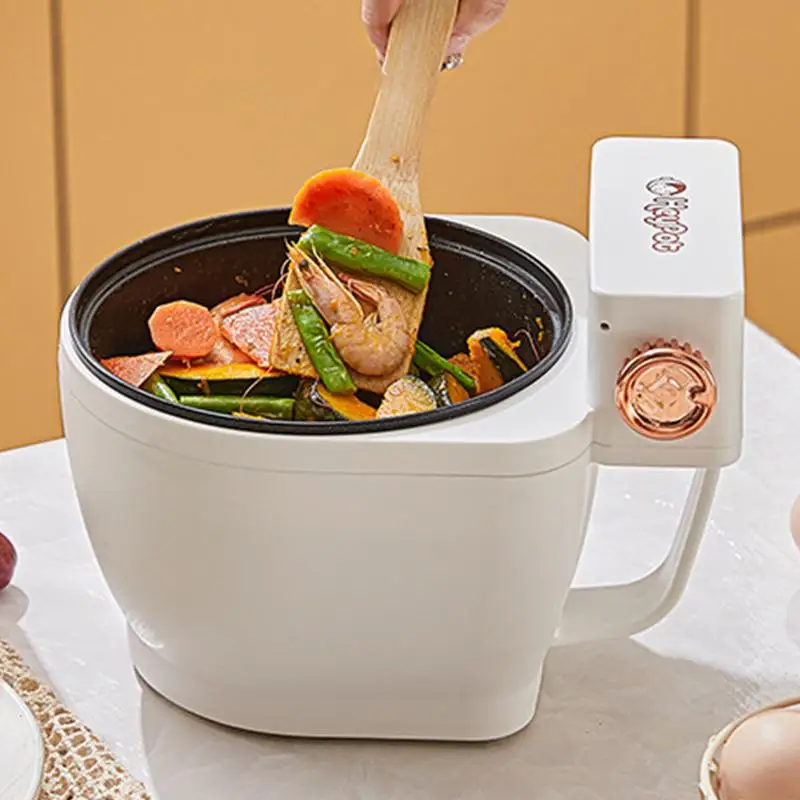 Electric Hot Pot Mini Pot Multi-function Electric Cooker toilet Bowl Design Non-Stick Frying Pan Portable Over-Heating Boil Dry