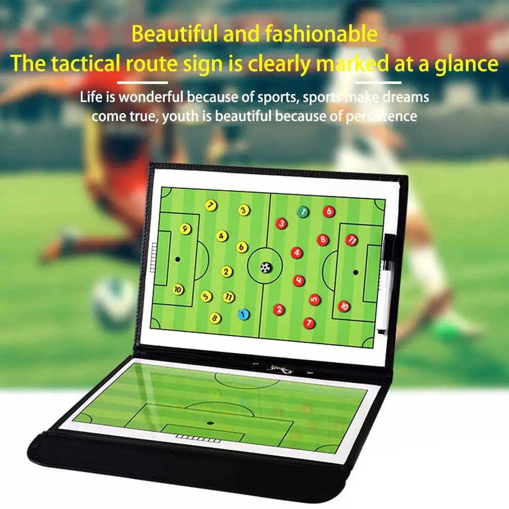 Foldable Magnetic Tactic Board Soccer Coaching Coachs Tactical Board Football Game Football Training Tactics Clipboard