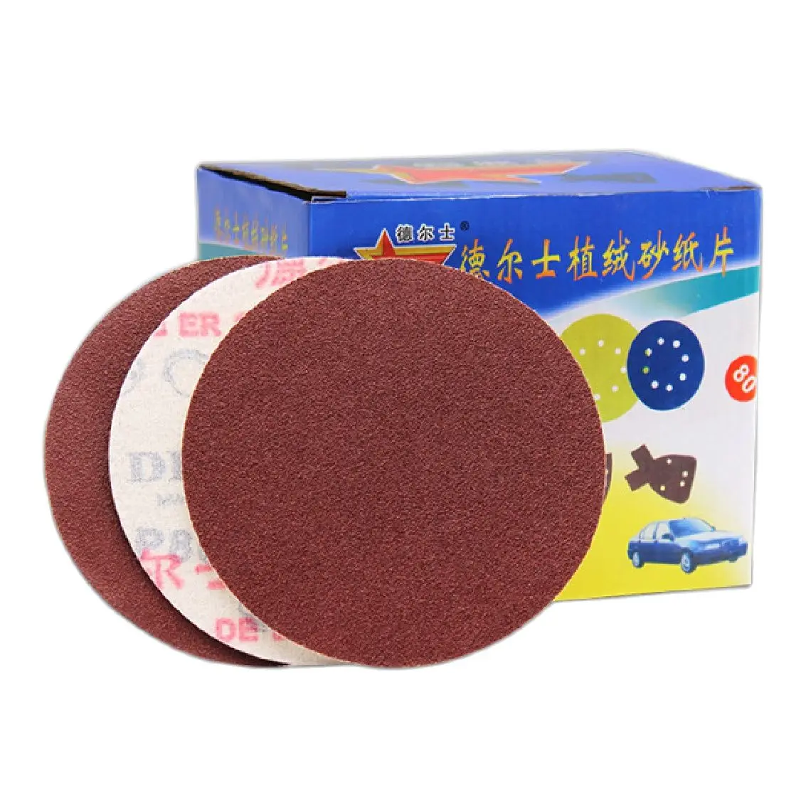 5 Inch 100mm 125mm Sandpaper Sanding Disc For Metal Auto Wood Car Wheel Restoration Sanding Polishing  P60 P80 P320 P600 P800