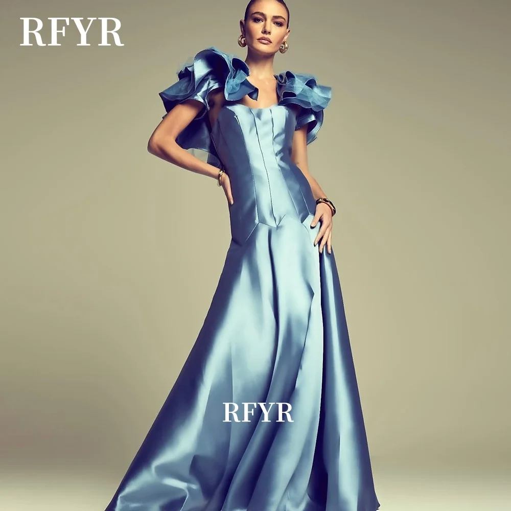 RFYR Aラインイブニングドレス、3Dフラワー付きパーティードレス、フィッシュボーン入りプリンセスドレス、女性用、公式行事に適しています、カスタマイズ可能