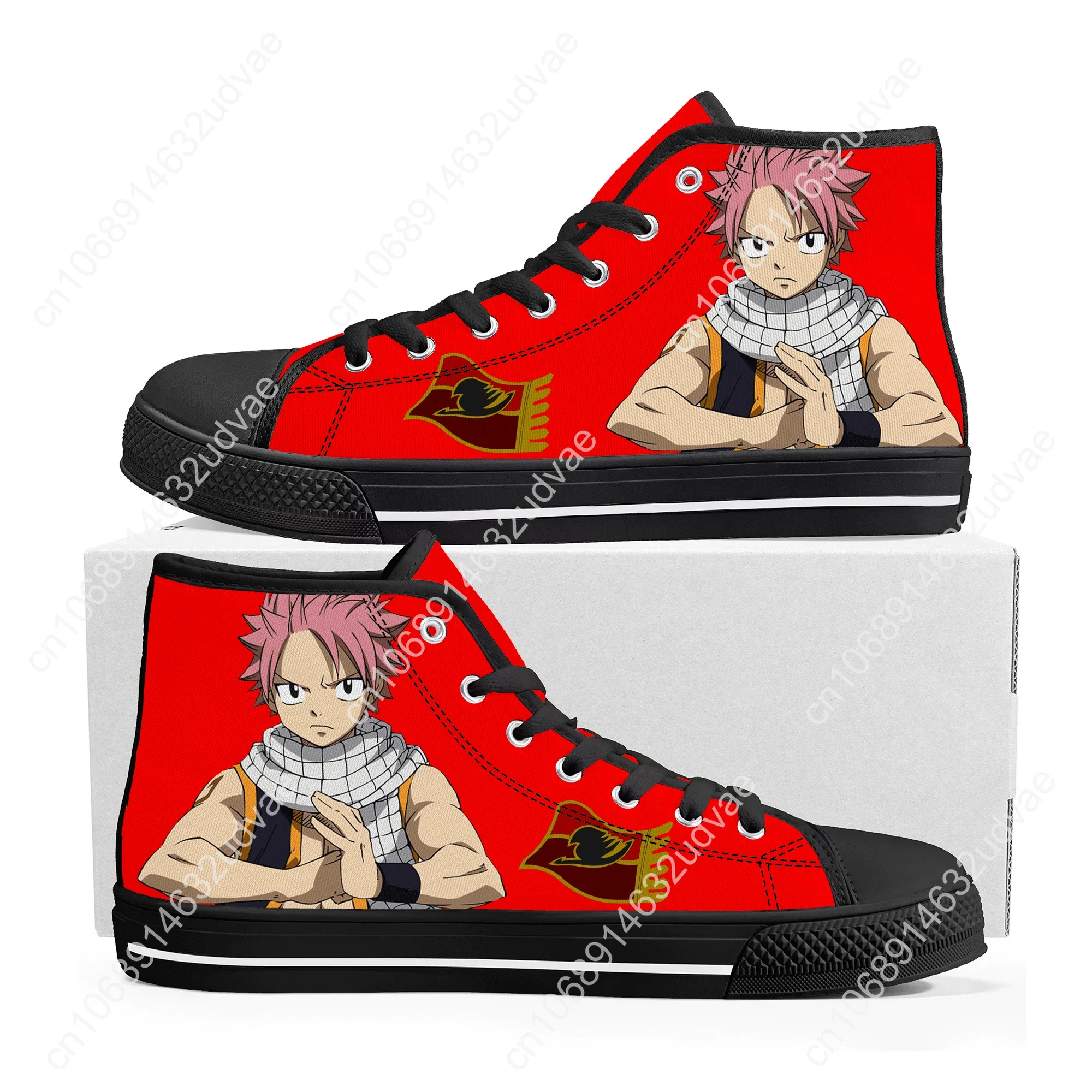 Anime DegradTail Natsu Dragneel Chaussures de couple décontractées pour hommes et femmes, Baskets en toile pour adolescents, Chaussures personnalisées, Haute qualité