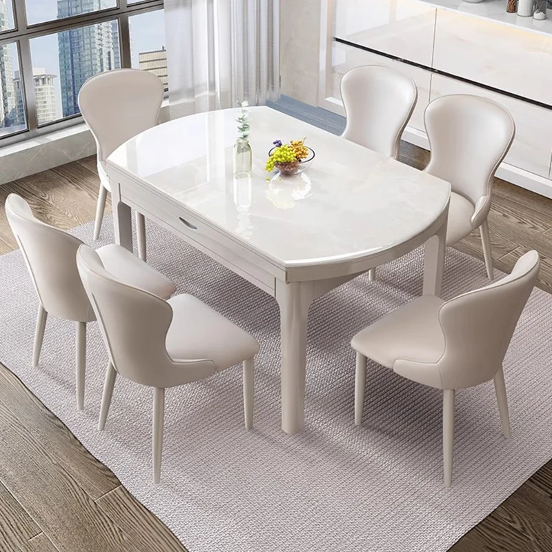 Marble Mobile Dining Table Side Restaurant Conference Kitchen Study Dining Table Gaming Mesas De Comedor Commercial Furniture