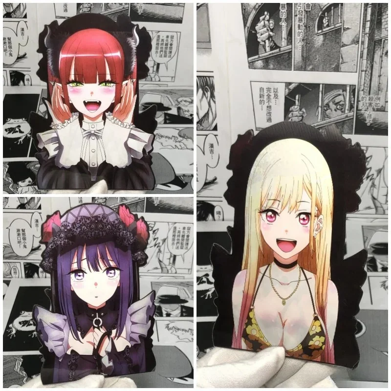 Kitagawa Marin Lenticular-Aufkleber Anime My Dress Up Darling Hintergrundbild mit Farbwechsel Holographischer 3D-Bewegungsaufkleber Hausdekoration Spielzeug Geschenk