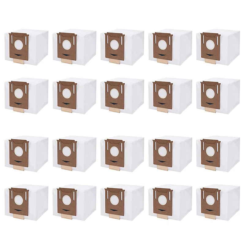 BAAM-Pacote de 20 sacos de aspirador de pó para ecovacs deebot n8 +, n8 pro +, ozmo t8, t8 aivi, t8 +, t9 + yeedi vac station aspiradores de pó