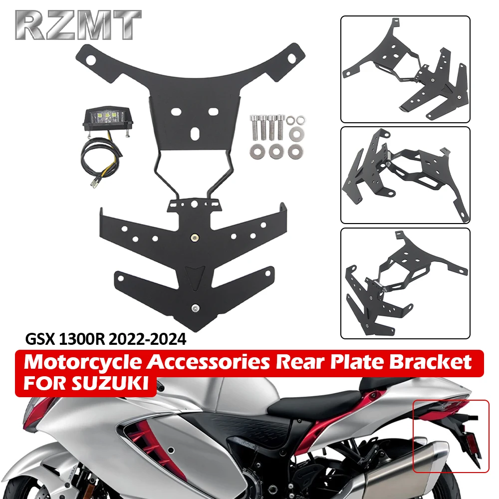 

Motorcycle License Plate Holder FOR SUZUKI GSX 1300R 2022-2024 Motorcycle Accessories Rear Plate Bracket