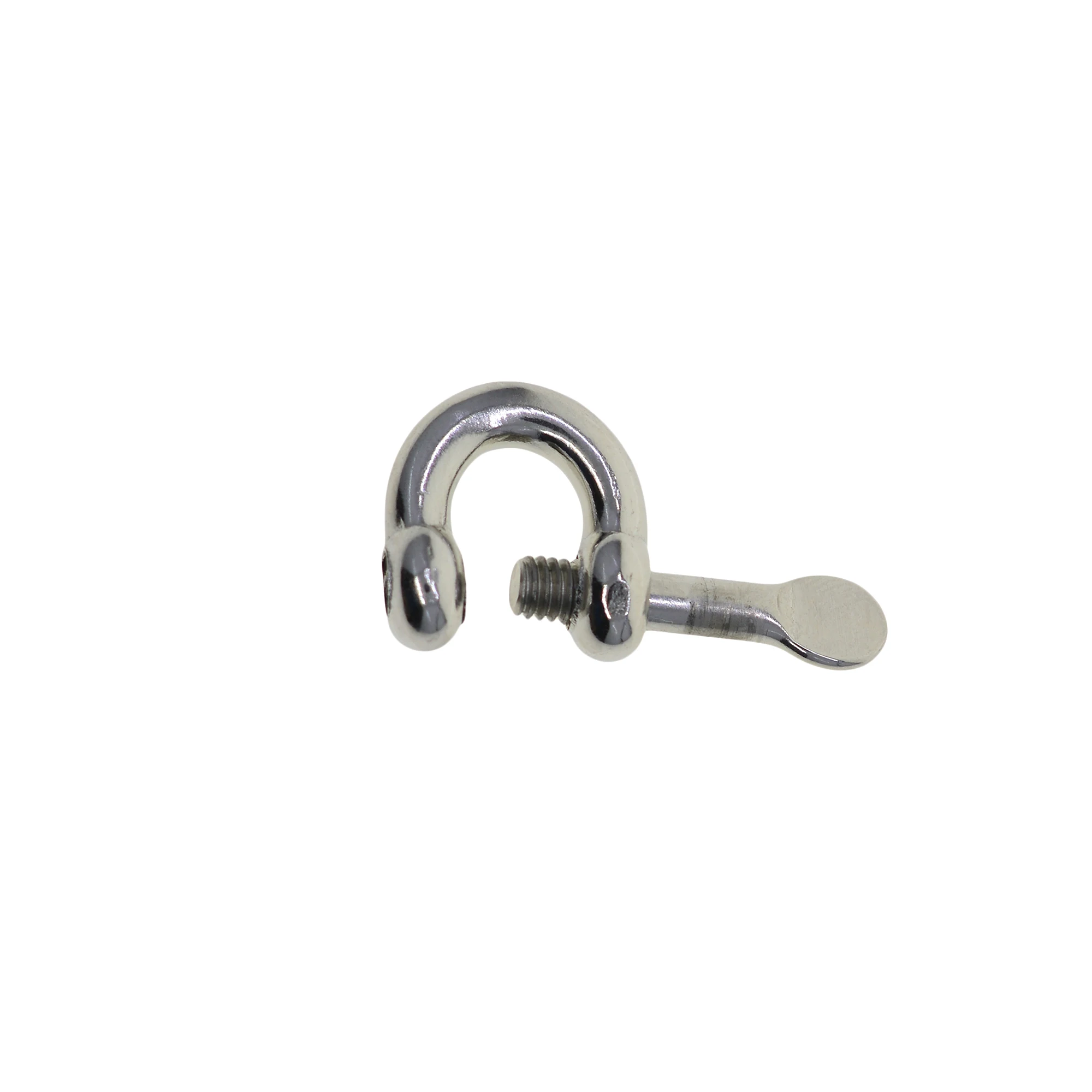 mirror polished super strong small mini 0.3inch stainless steel Screw lock bow U D Shackle Joint Connector FOB KeyChains DIY