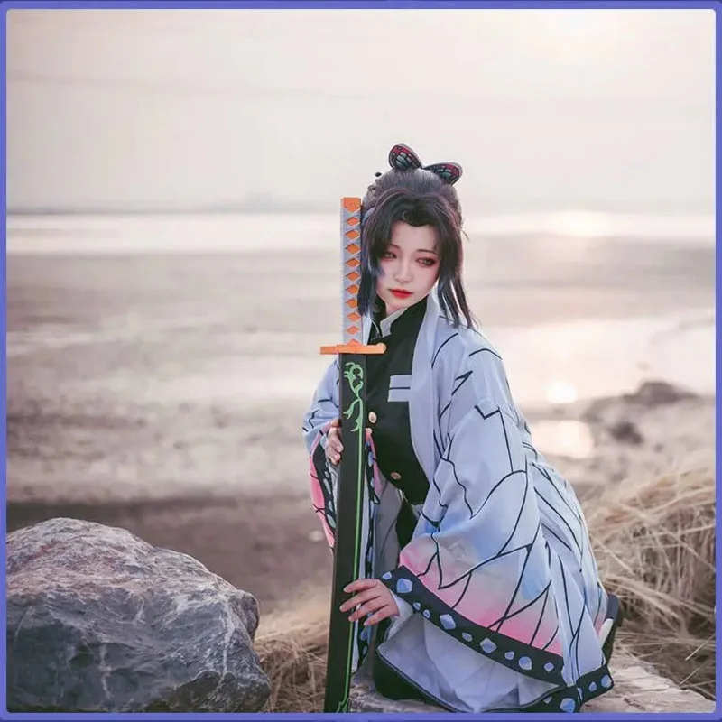 شيطان القاتل تأثيري العمود الفراشة مجموعة كاملة من الرسوم المتحركة كوس معطف شبح قتل فريق موحد للأطفال الكبار