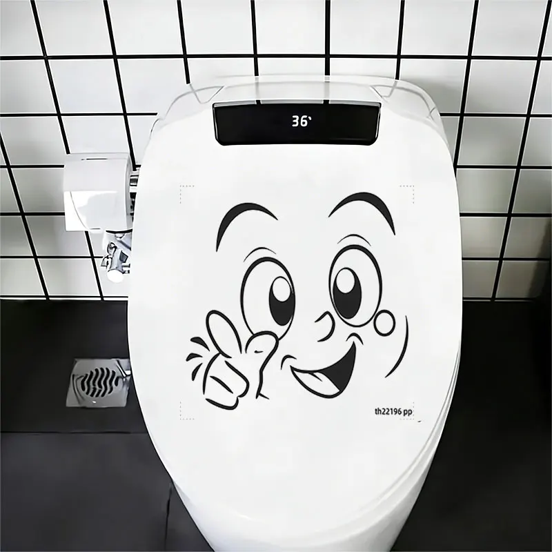 1Pc Fun Toilet Wall Sticker, with a Playful 