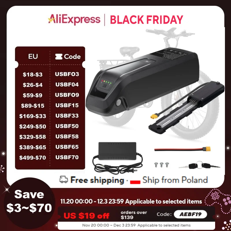 Batterie Hailong 4 broches 48V 36V 10Ah 20Ah pour moteur Bafang BBS02 BBS03 BBSHD, batterie Hailong 36V Hailong 48V avec chargeur, Stock ue