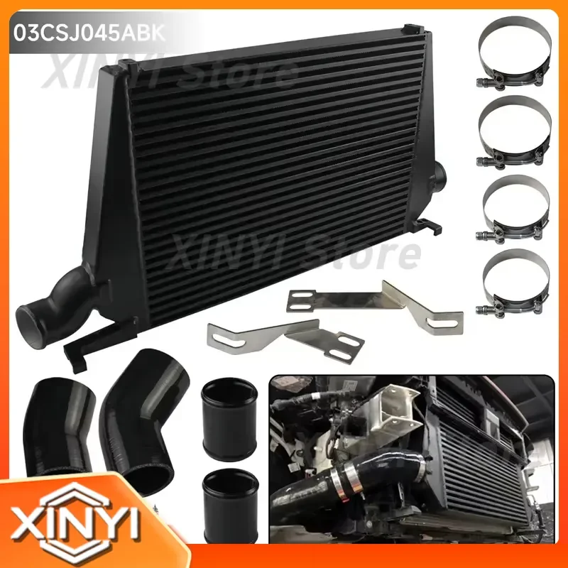 Front Mount Upgraded Bar and Plate Intercooler Kit for B9 S4 A4 2.0 TFSI S5 3.0 TFSI V6 SQ5 2015+ Black Motorsport