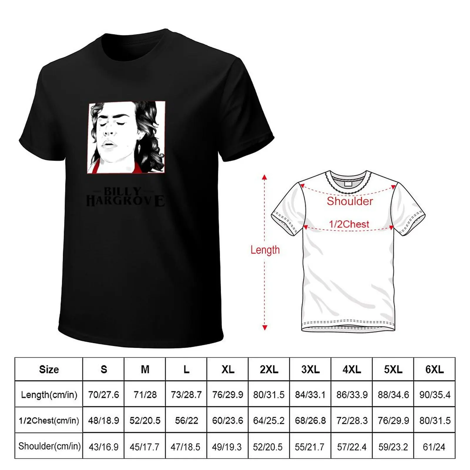 Billy Hargrove Stranger Netflix Film T-Shirt baggy shirts custom shirt anime figures man clothes heavy weight t shirts for men