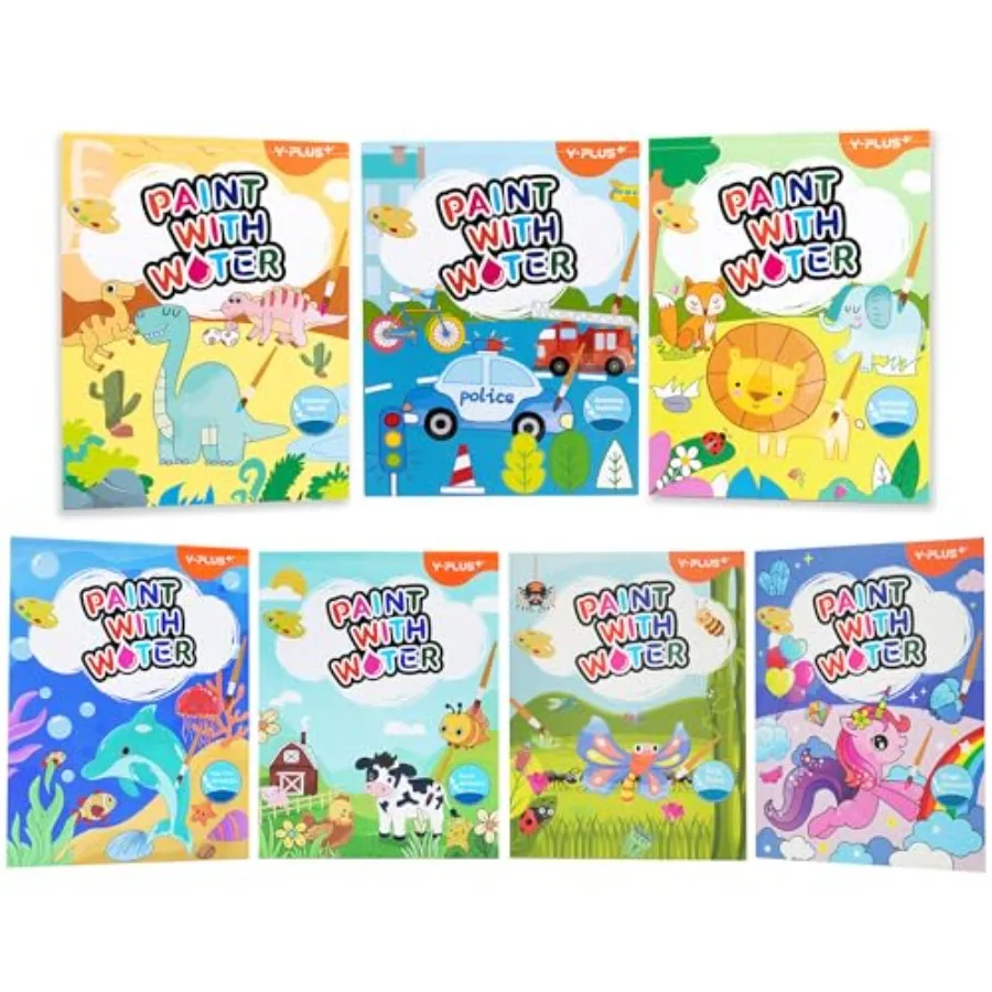 

Paint with Water Books for Toddlers Watercolor Painting Paper Gift for Ages 1-3 2-4 4-6 Art Craft Gift for Drawing with Brush C