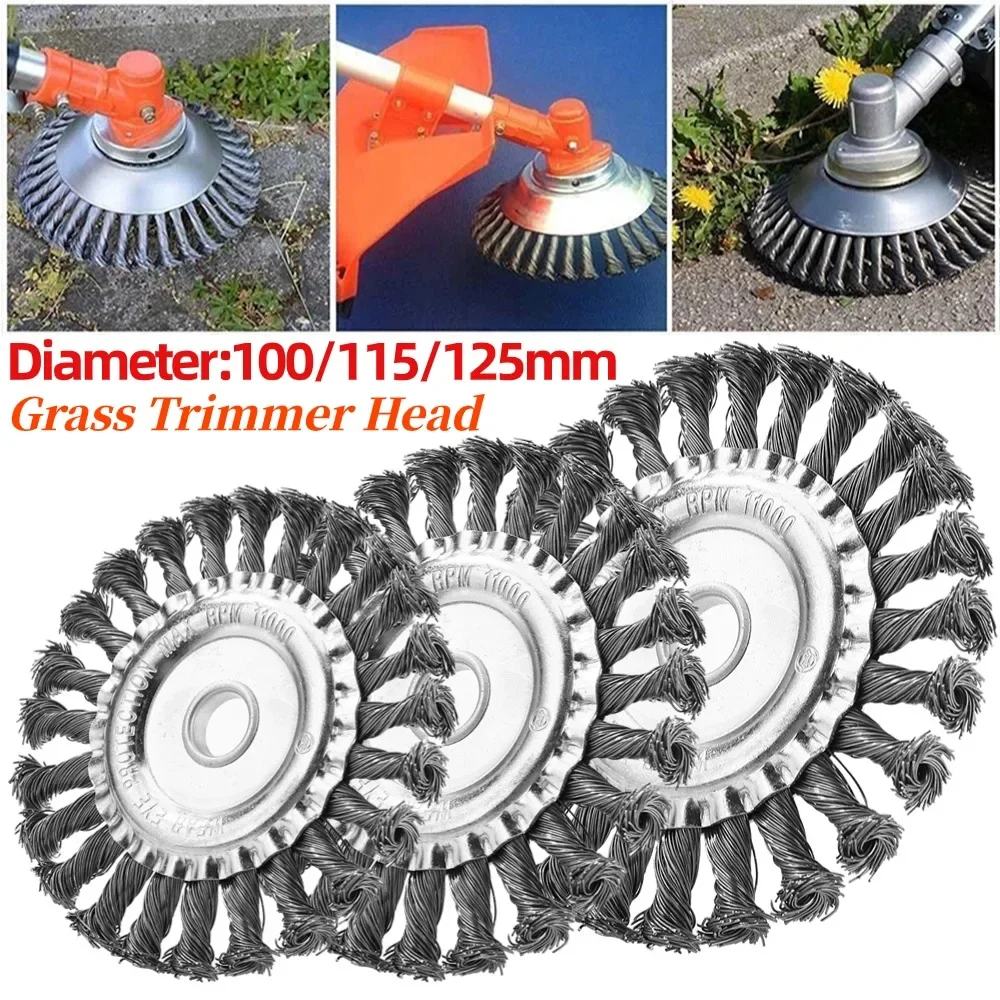 

100/115/125MM Steel Grass Trimmer Head Brushcutter Wire Trimmer Weed Brush Blade for Garden Lawnmover Power Tool Accessories