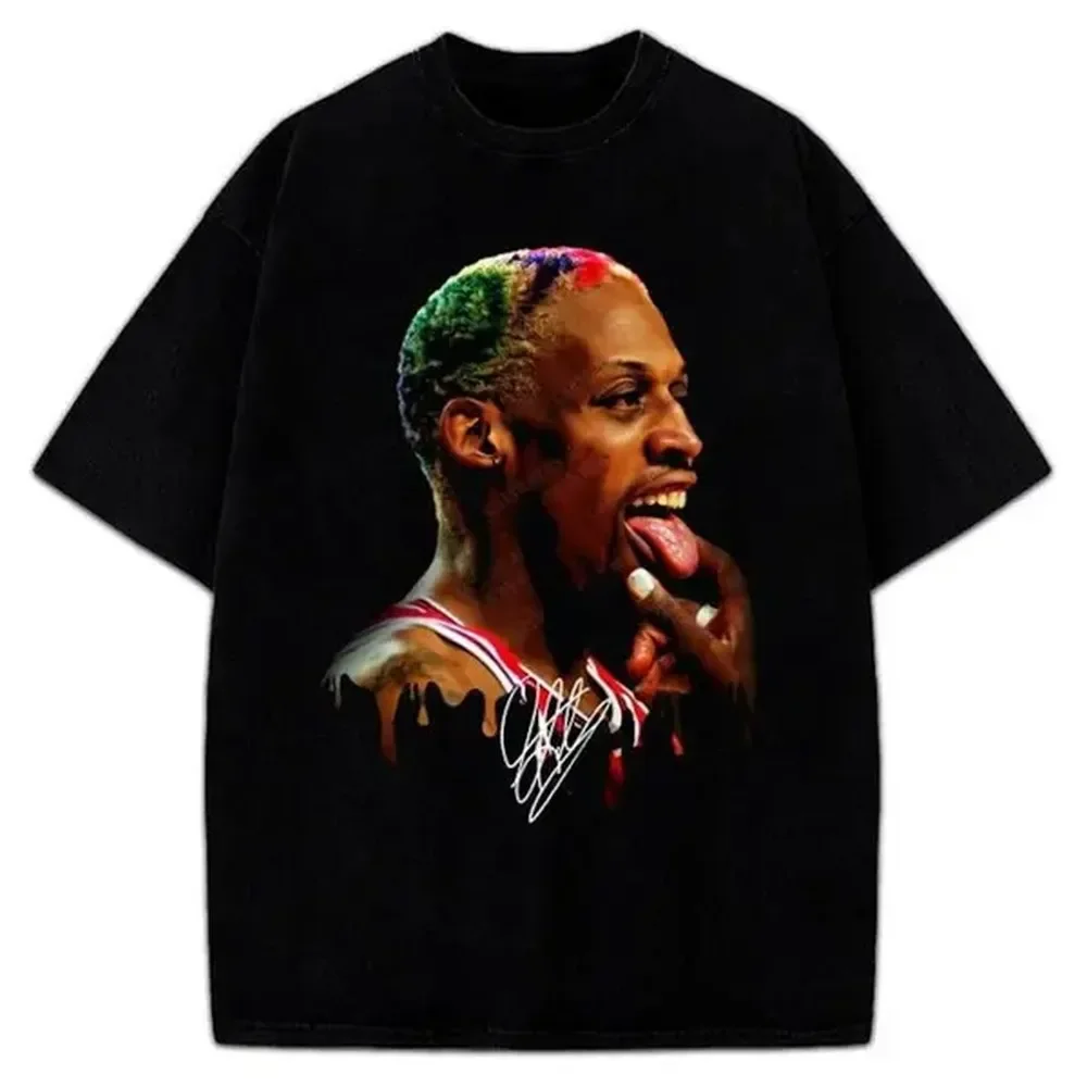[100% Cotton] 90Sthrowback Dennis Rodman'Rodzilla' Tee #   90Sthrowback #   Dennisrodman #   Basketballfashion #   Oops #   Vintagestyle T-Shirt for Men and Women