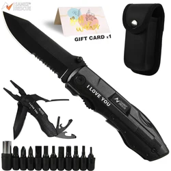 Folding Knife Pliers Portable Multi-Purpose Mini Pliers Combination Knife Wire Cutter Outdoor Emergency Survival EDC Tool