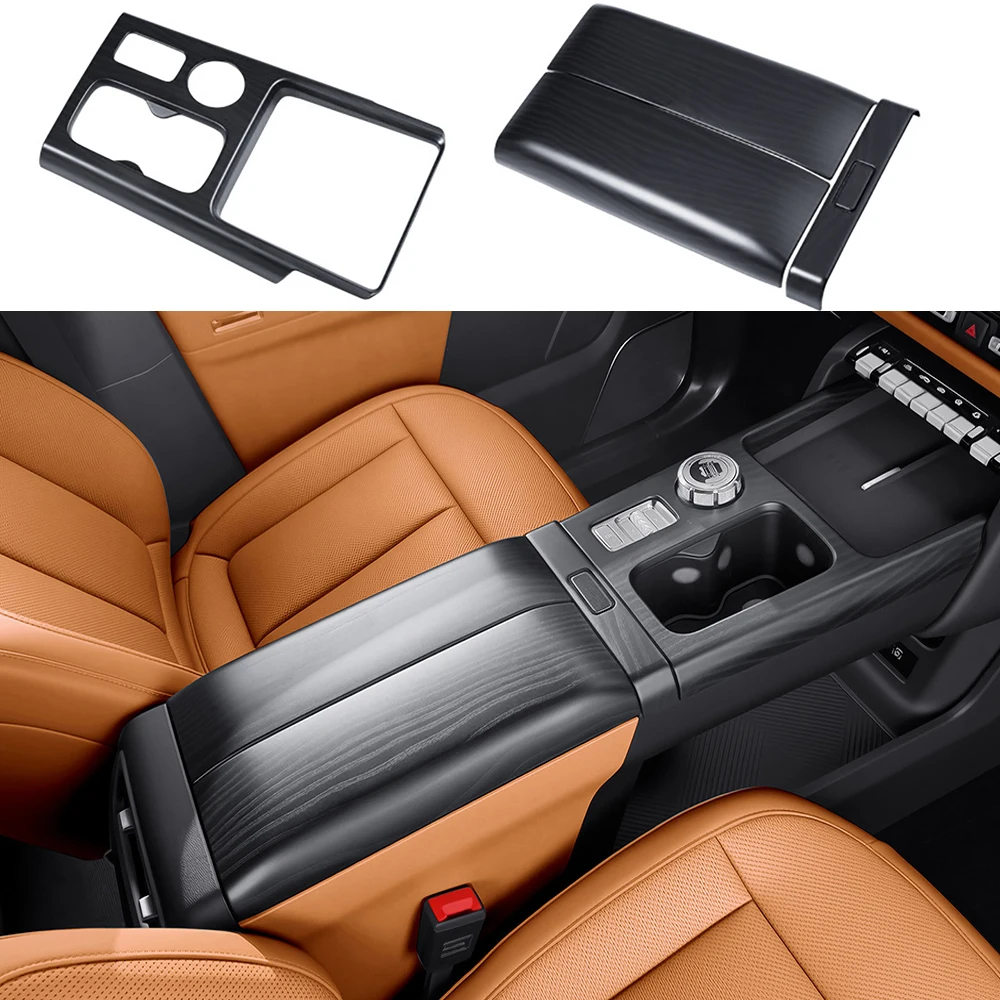 

Car Central Control Panel Cover Armrest Box Protector for Chery iCAR V27 Original Wood Grain Interior Modification Accessories