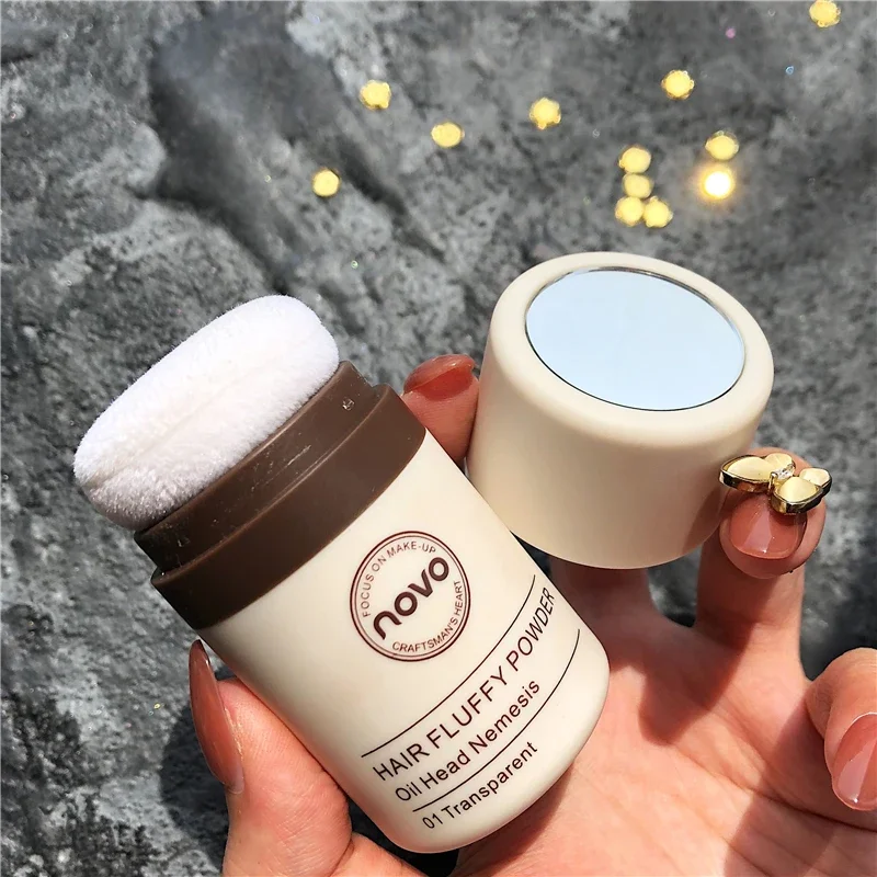 Novo Hair Line Mattifying Powder High Density Flocking Powder Puff Fine Waterproof  Forehead Bald Savior Styling Tools