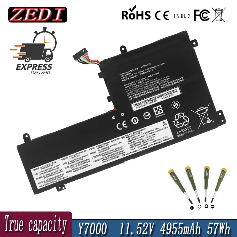 

ZEDI Original L17L3PG1 L17C3PG2 Laptop Battery For Lenovo Legion Y530 Y530-15ICH Y730-15ICH Y7000 Y7000P 57Wh L17C3PG1 L17M3PG1