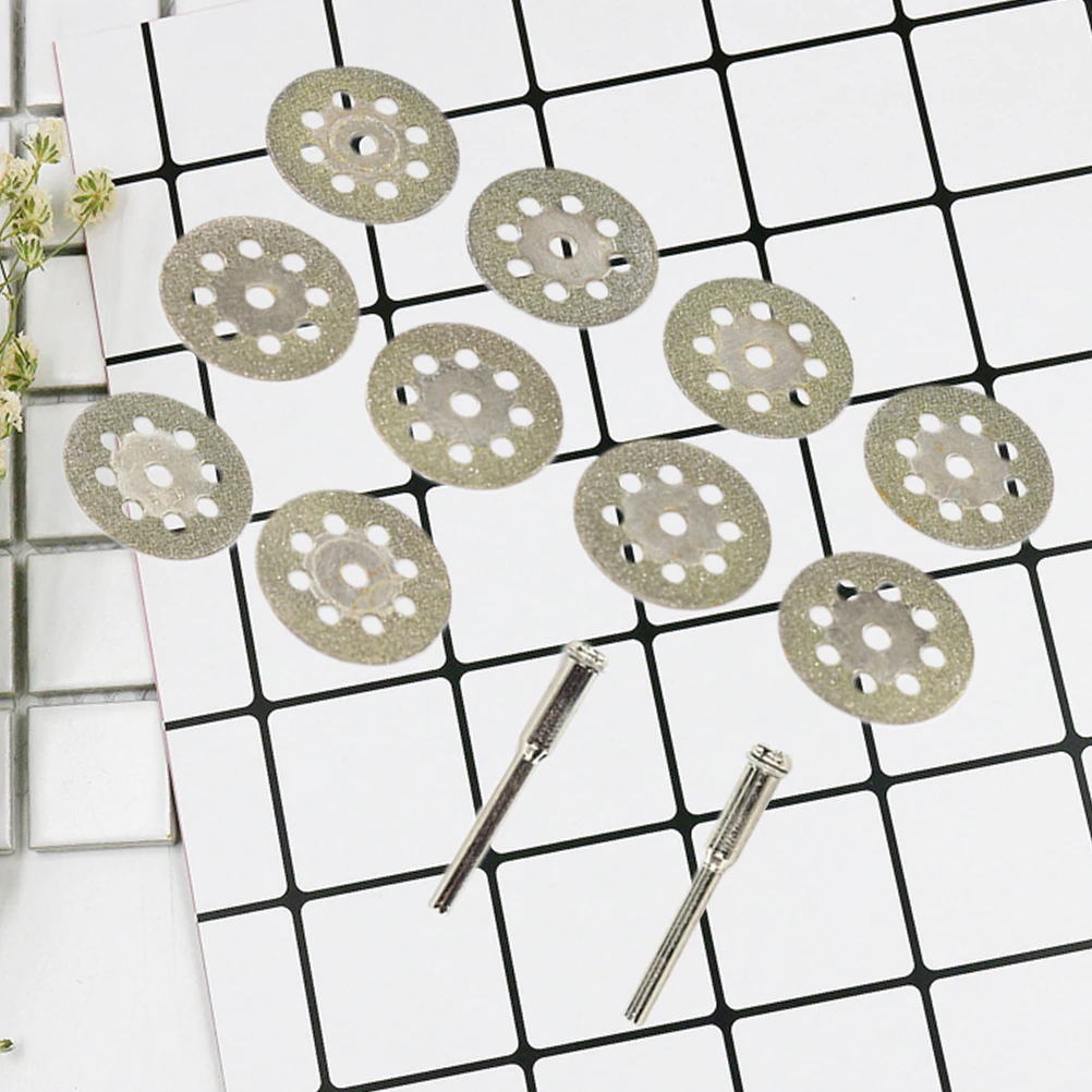 

10pcs 2 Bags Mini Diamond Cutting Discs 30Mm 8 Holes Rotary Tool Blades Gemstone Glass Metal Ceramic Carbide Slotting Wheels