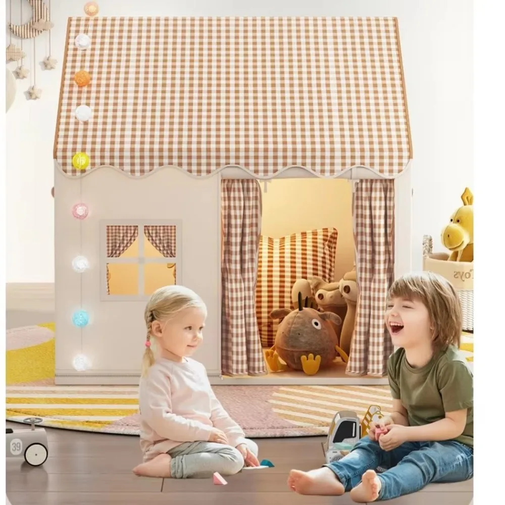 Tenda da gioco pieghevole per bambini in cartone animato, tende per giocattoli da esterno per interni, regalo per ragazze, casa del castello della principessa