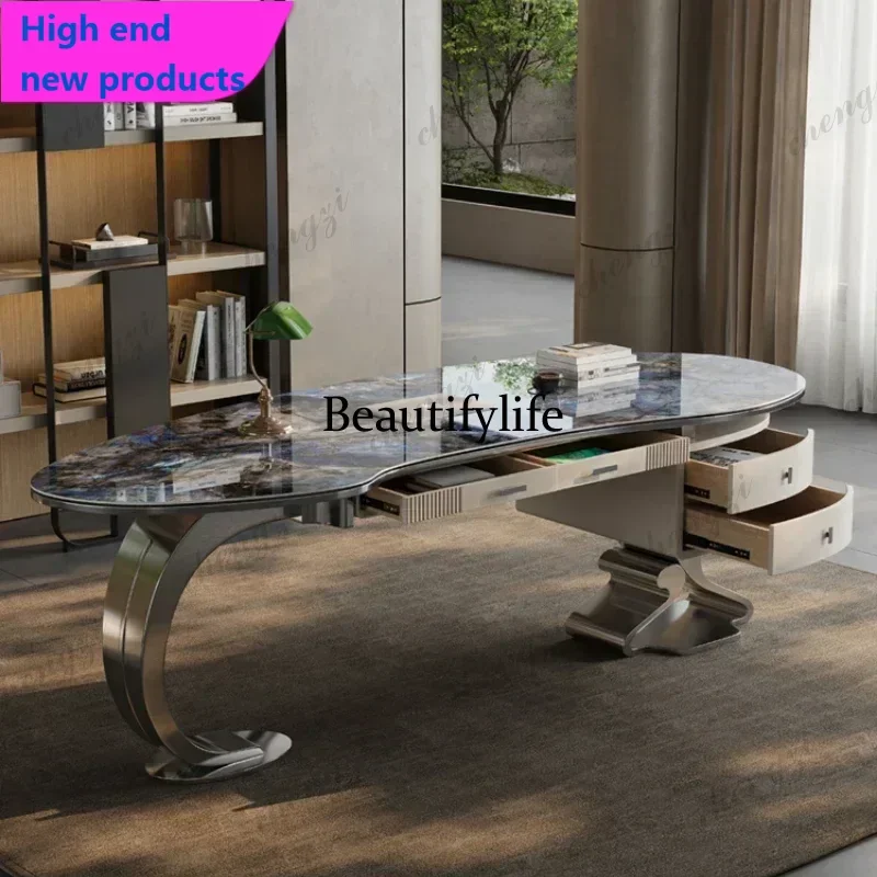 a68 European Luxury Small-sized Office Desk Classics Light Luxury Modern Study Desk Writing Italian