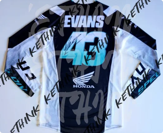 

Quick Dry Honda Motorcycle Jersey, EVANS Long Sleeve Breathable Riding Shirt Y2K Dirt Bike and Mountain Racing, Daily Gear