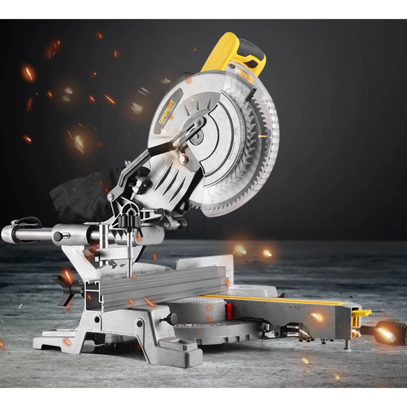 hot sales 10-inch push-pull miter saw, multi-function 255 aluminum sawing machine, woodworking aluminum profile cutting machine