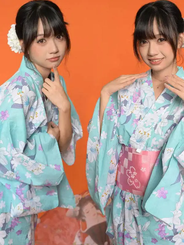 

Новое традиционное кимоно для фотосессий в японском стиле, халат-платье для девочек, полиэстер, весенний сезон