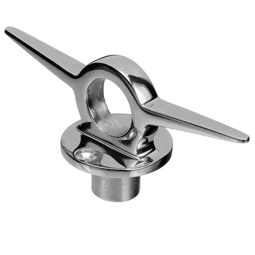 

Boat Cleat 316 Stainless Steel Mirror Polished Marine Ring Cleat Combi