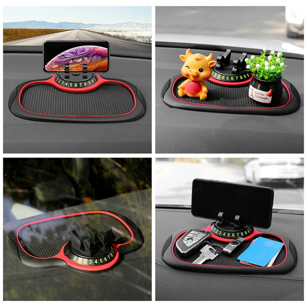 Anti Slide Dash Phone Mount Dashboard Car Pad Mat Non Slip Sticky Dashboard GPS Bracket GPS Navigation Cushion for iPhone Huawei