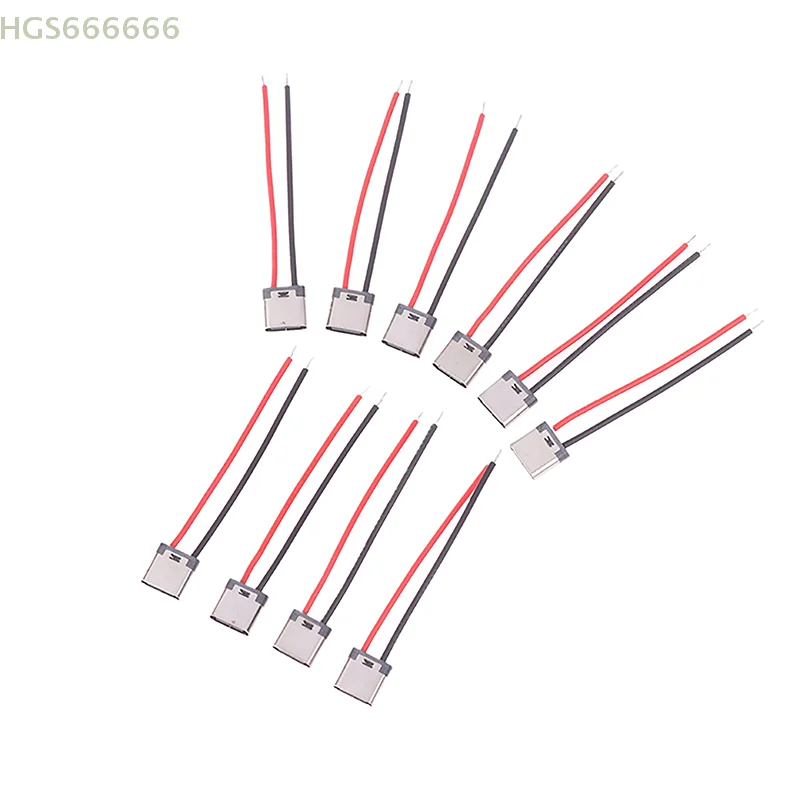 

10 шт. USB Type-C 2P сварочный провод гнездовой соединительный кабель для мобильного телефона электрическая зубная щетка зарядка Type-C гнездовой разъем