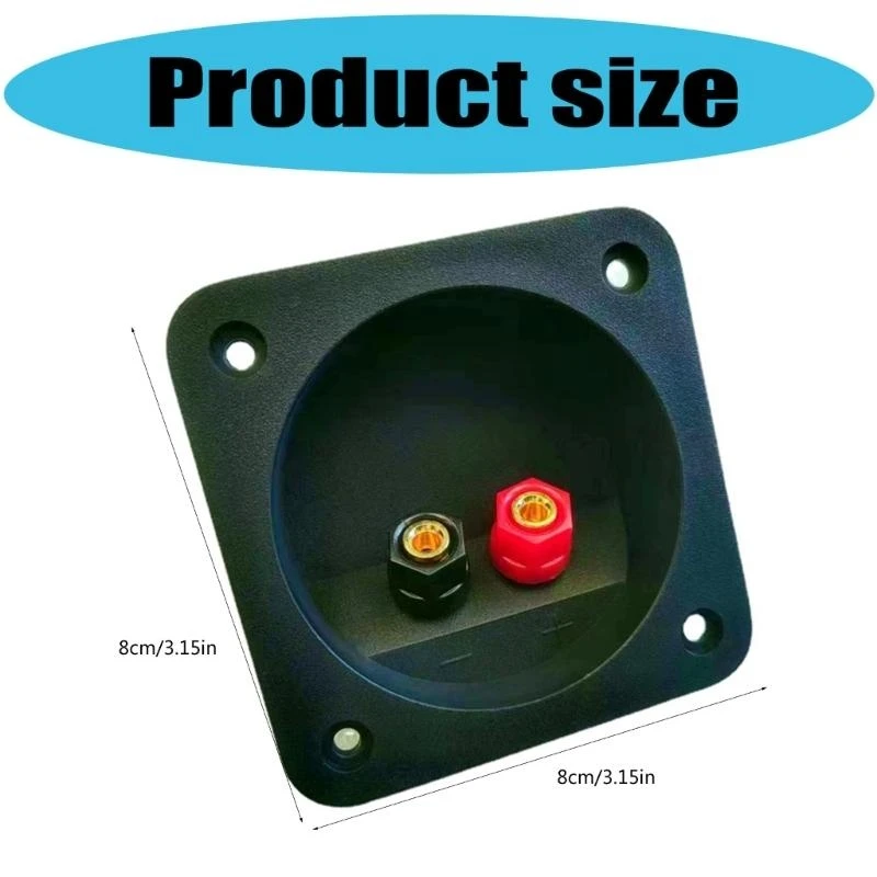 2 -й путь клемм для чашки разъемов для ящика для динамика сабвуфер банановые терминалы квадратный винт тип черного цвета динамик