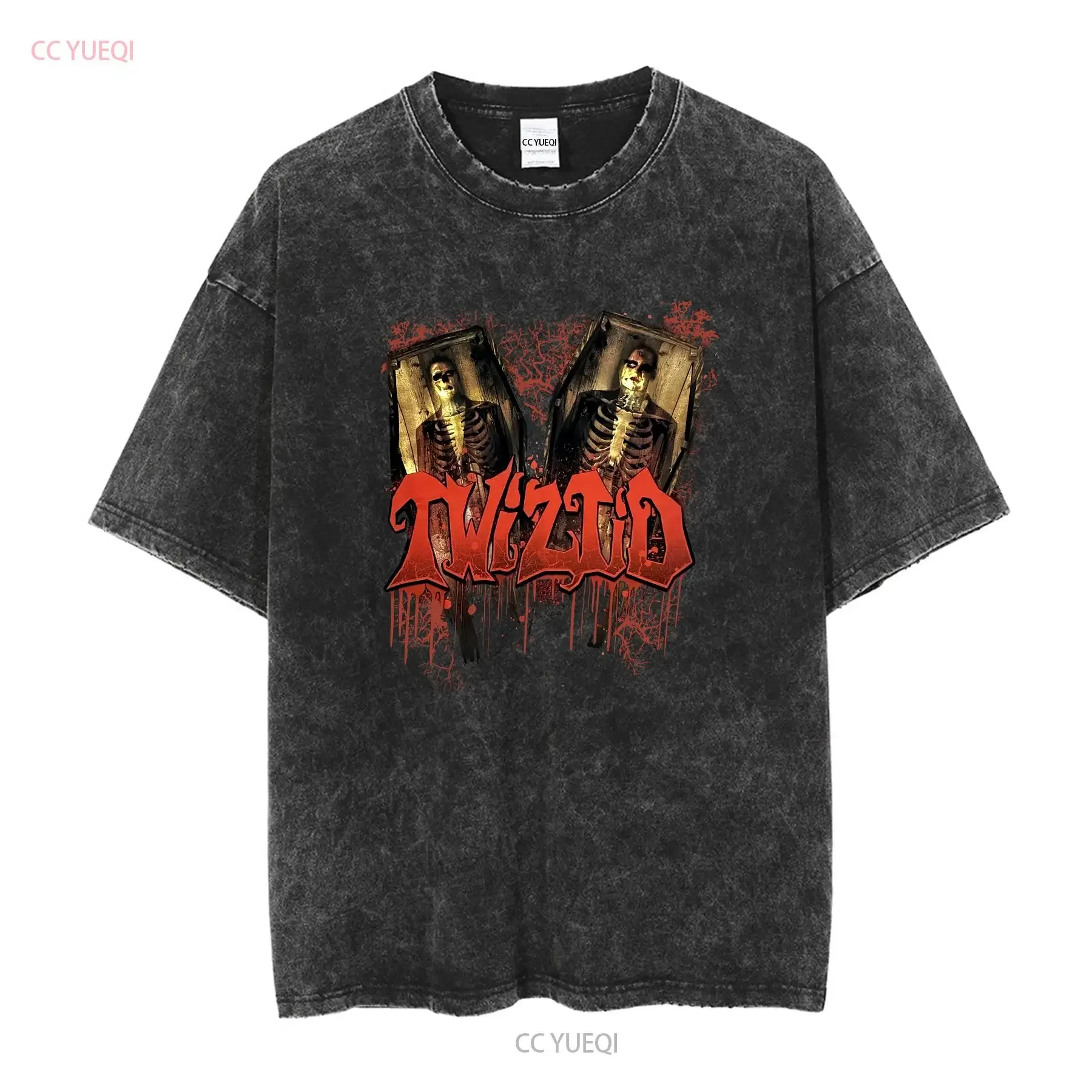 Twiztid New Years Evil 2011 Black T Shirt Men's Size Large Psychopathic vintage Washed Stretched Stylish Top For Everyday Wear