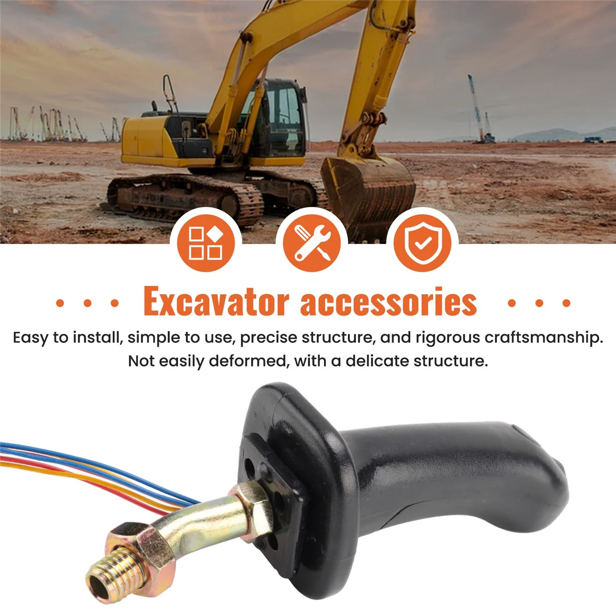 Imagem -06 - Esquerda e Direita Escavadeira Joystick Assy Handle Gears Doosan Dx150 215 225 300 370-9c Botões