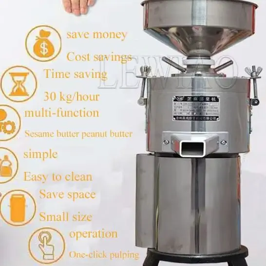 

Peanut Butter Machine Maker Soy Milk Sesame Grinder 220V Commercial Nut Peanut Butter Making Machine