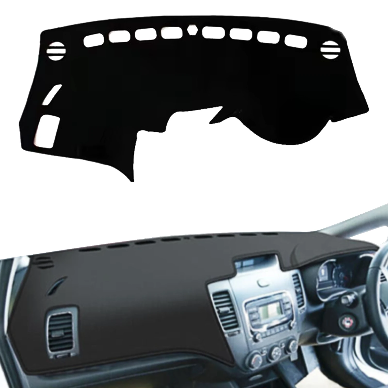 for Kia Forte 2014-2018 K3 Cerato ​​Car Dashboard Cover Sunshade Non‑Slip Protector Dash Mat Interior Decor Pad Accessories