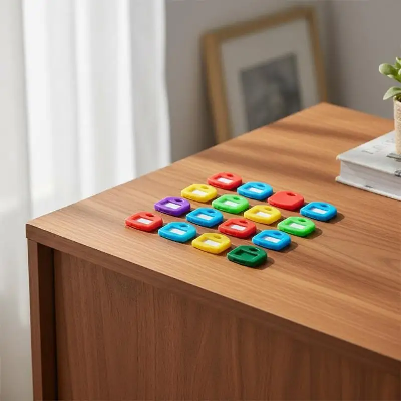 Colorful Silicone Key Covers For Easy ID - Flexible & Durable Identifier Tags Organize Keys
