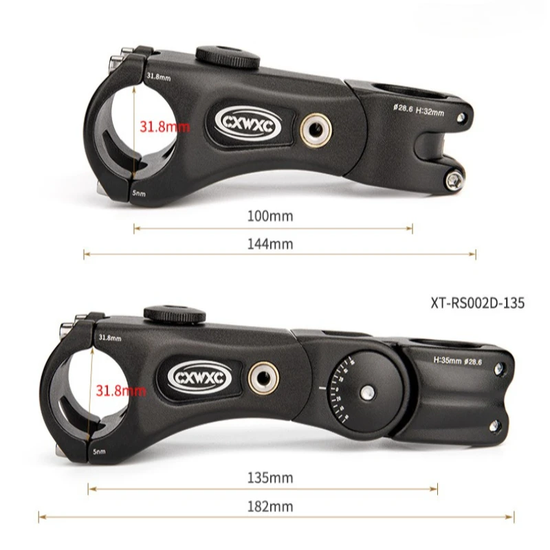 Adjustable Mountain Road Bike Stem Aluminum Alloy Shock Absorption Sturdy Durable Bike Stem Handlebar Accessories Bicycle Parts