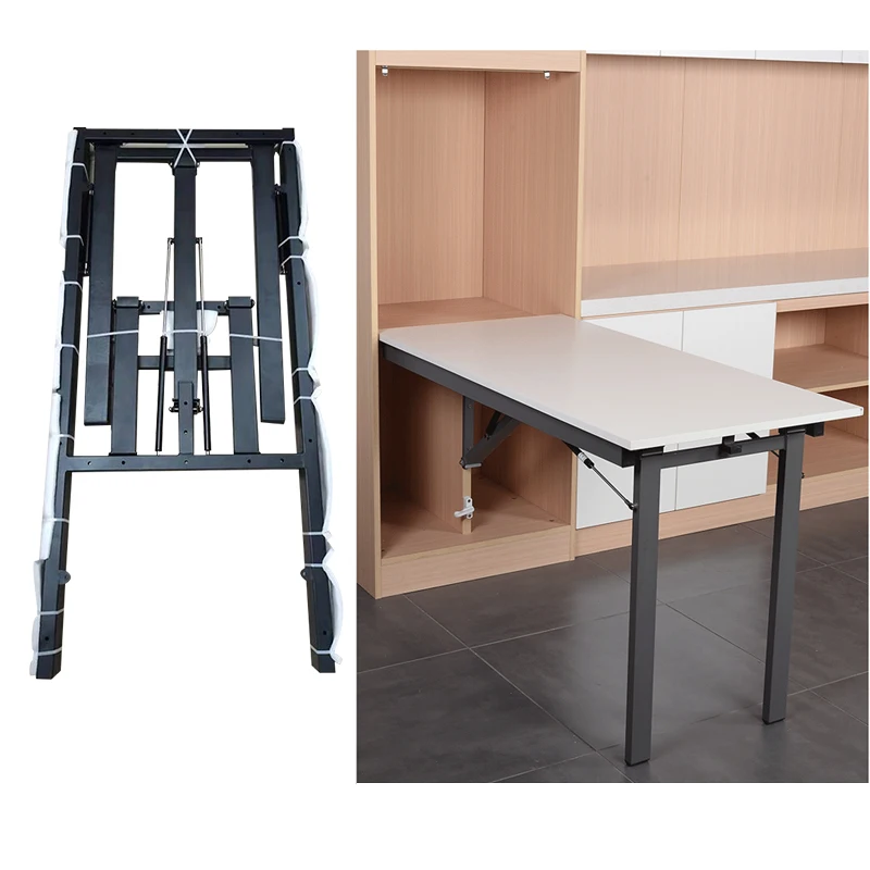 wall-mounted folding desk bracket under flip-down telescopic hidden dining table household flap thickened hardware bar