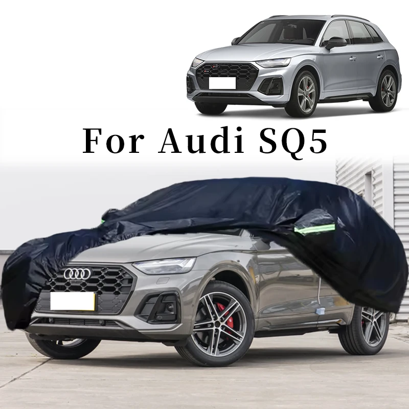 

Чехол для автомобиля Audi SQ5, полноразмерный, для улицы, защита от солнца, УФ-излучения, пыли, дождя, снега, града, черный, аксессуар для авто